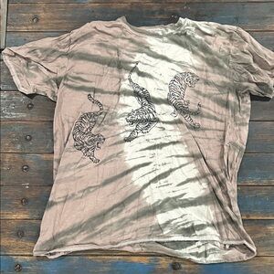 Project Social T One size tie dye tiger short sleeve t-shirt